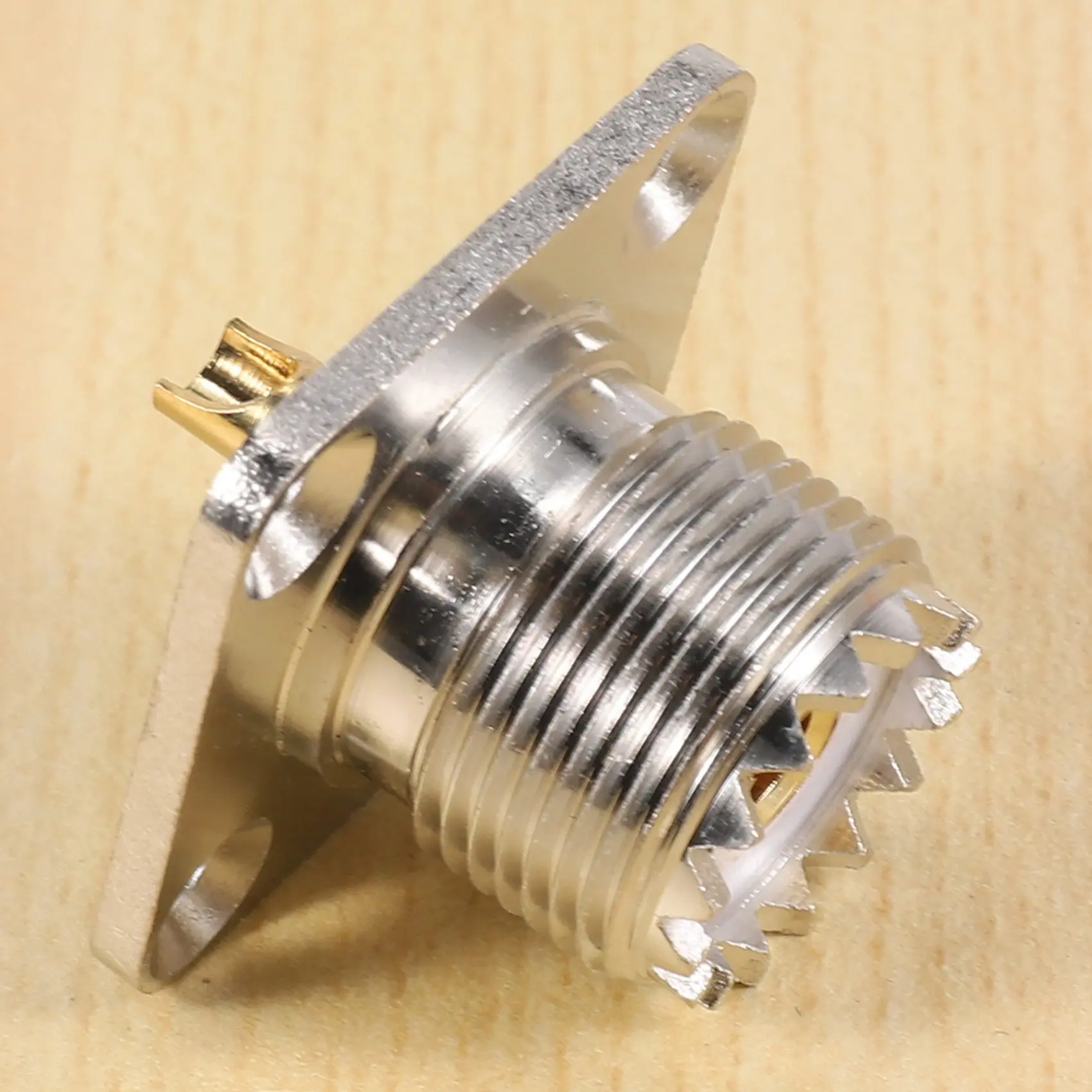 Coax Connector UHF SO-239 Female Jack Square Shape Solder Cup Coax Connector For Ham Radio