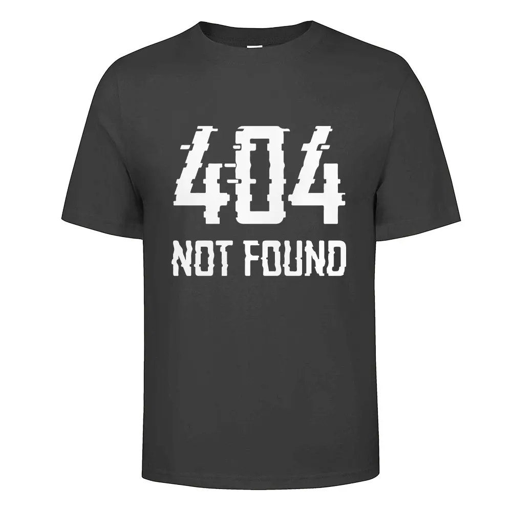 

Мужская хлопковая футболка 404 не нашла принт европейский размер Повседневный свободный уличный топ с круглым вырезом для мужчин и женщин