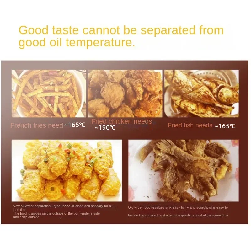 25L Oil And Water Separation Electric Or Gas Commercial Stalls Large Capacity Fried Chicken Hemp Ball Coal Gas 4