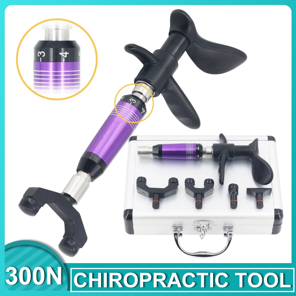 

New 300N Manual Adjustable Chiropractic Tools Spinal Correction Massage Gun Therapy Spine Adjustment Body Relaxation Massager