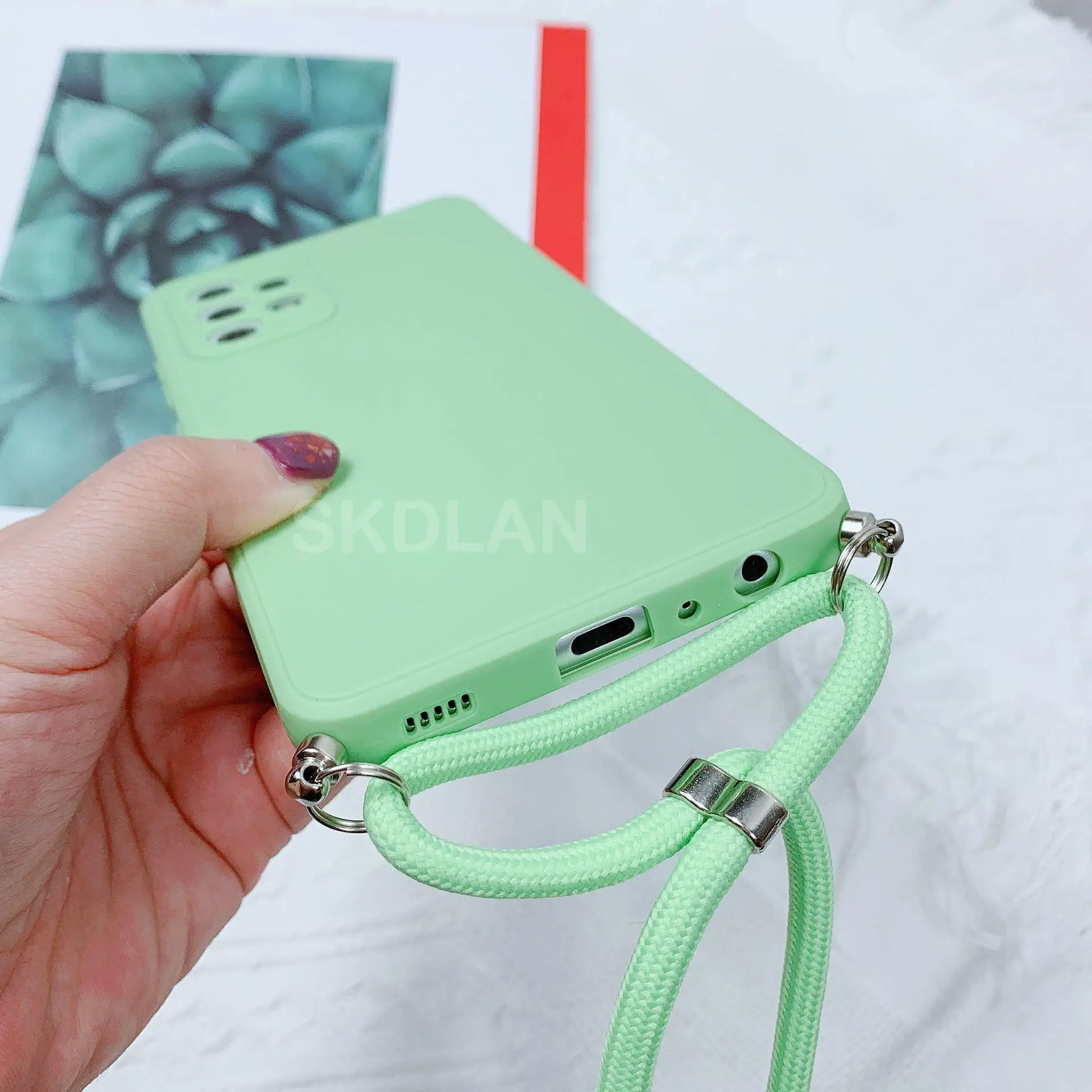 Crossbody Lanyard Silicone Phone Case with Strap and Shockproof Design