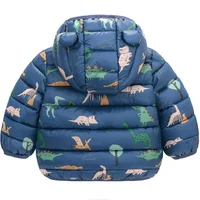 Baby Boys Girls Jackets For Kids Cartoon Bear Zipper Coats Autumn Boys Warm Hooded Down Jackets Children Christmas Outerwear 5