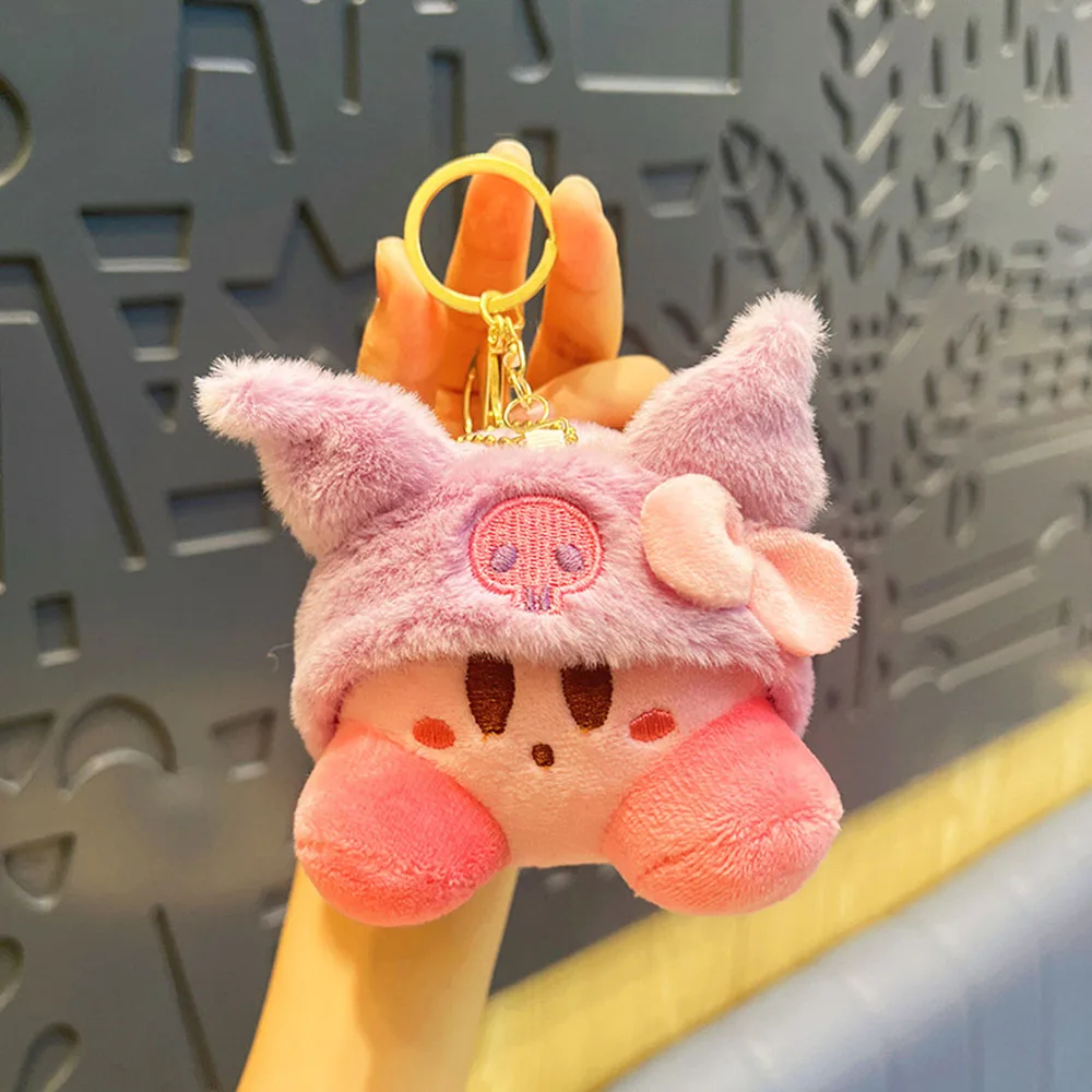 Cartoon Game Anime Cure Star Kirby Cosplay Toy 10CM Keychain Pendant Soft Cartoon Doll Keyholder Boys Girls Kids Christmas Gift