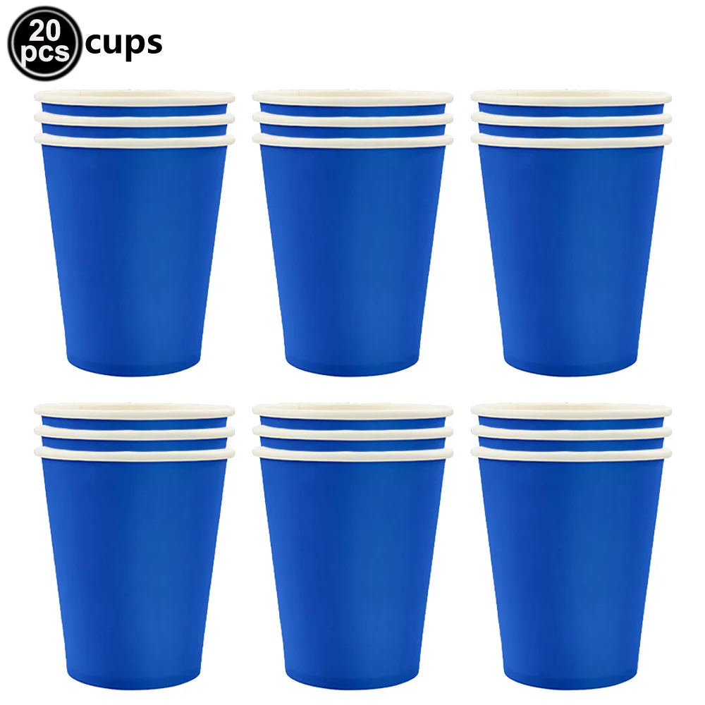 Dark Blue Party Tableware Set - Plates, Napkins, and Cups for Birthdays and Baby Showers