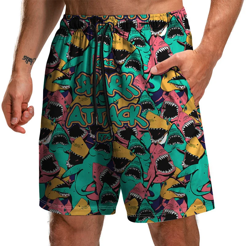 2023 Nuovi Pantaloncini Casual Stampati Estivi Per Giovani D'Affari Corti Stampati Con Pesci Sportivi Sottili Da Uomo Nuovi