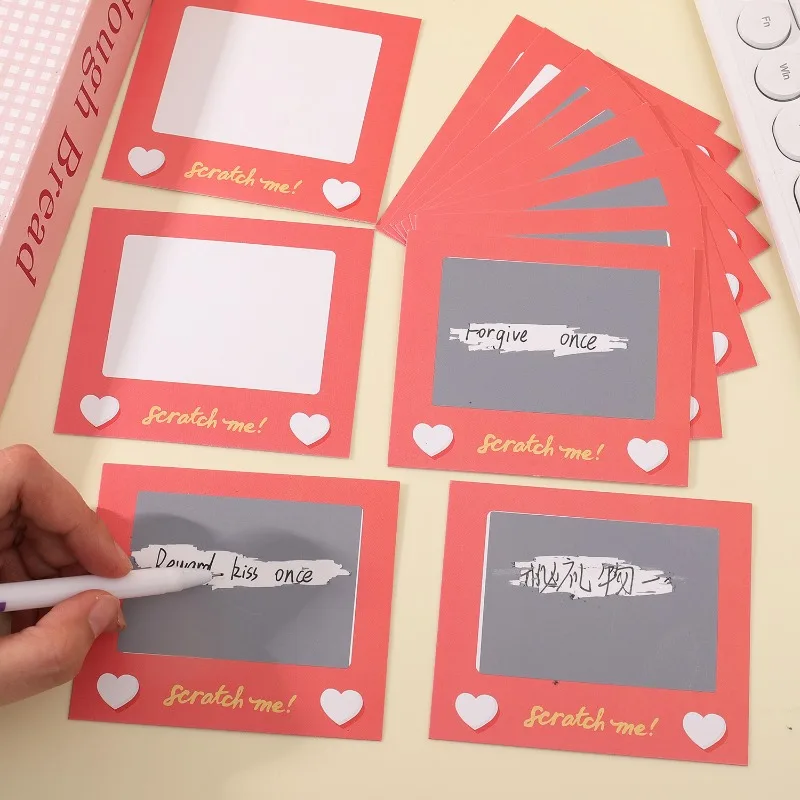 Romantic Scratch-Off Card Vouchers for Couples - Perfect for Date Nights, Weddings, Birthdays, and Anniversaries Gifts (10/50 Pack)