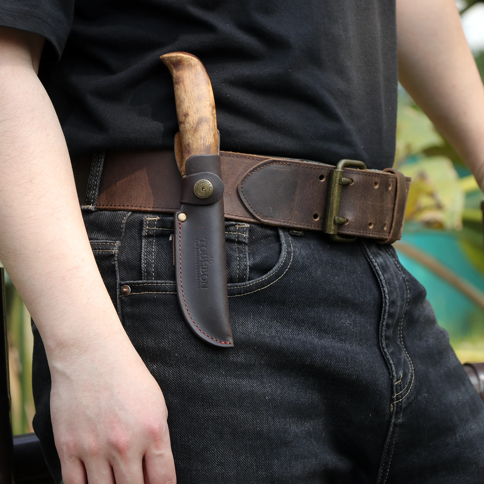 Chine Fourreau de couteau à lame fixe en cuir pour ceinture Fournisseurs et fabricants d'étuis pour couteaux droits - Vente en gros directe d'usine - HIBO