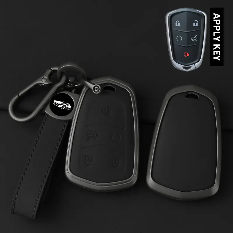 High Quality Leather Metal Car Key Case Cover Shell Fob for Cadillac 2015-2019 Escalade ATS CTS CT6 XTS XT5 SRX 3 4 5 6 Buttons - Image 7