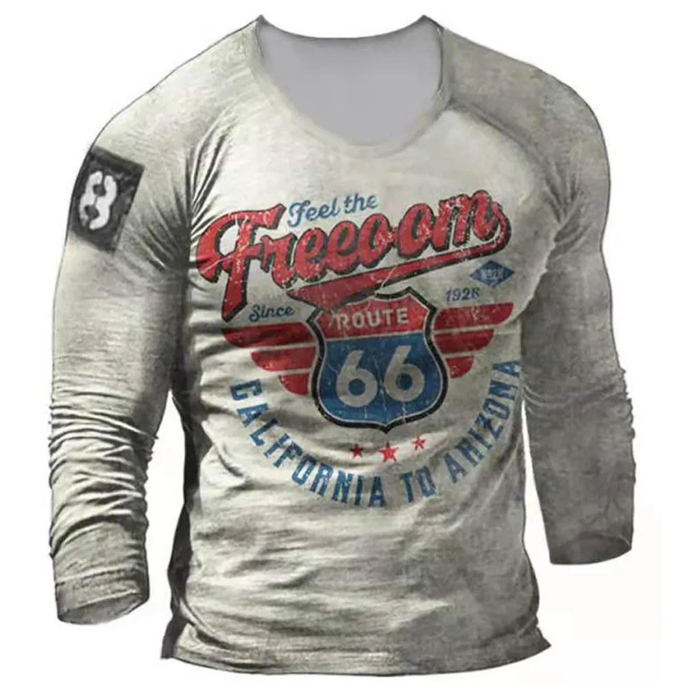 Ƽ  ư ž Ƽ, USA Route 66  ׷ 3D Ʈ Ƽ,   Ƿ, 5XL 