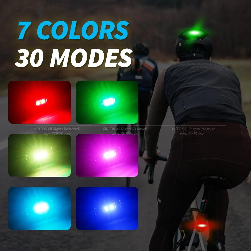 Mini Luz De Advertencia De Cola Para Motocicleta Drone Estroboscópica LED 7  Colores Indicador De Señal De Giro Reajuste Universal Accesorios De Moto