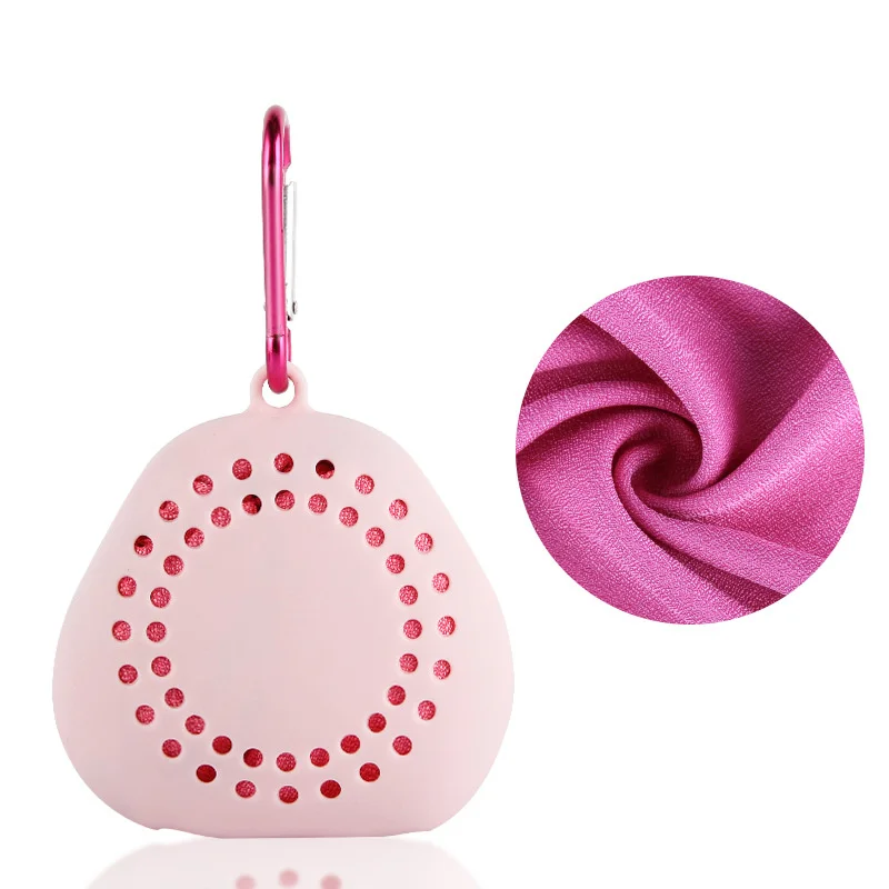 Microfiber Towels Quick Drying Sports Instant Cooling Ice Towel Portable Outdoor Travel Fitness Running Towel Silicone Case
