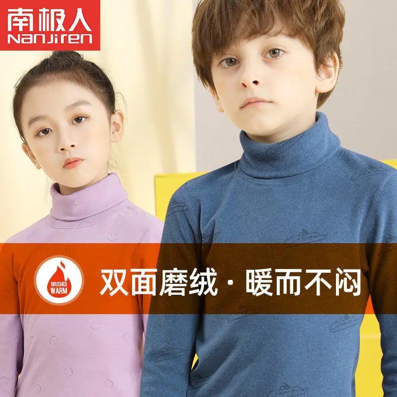 

Dralon Children's Bottoming Shirt Men's Turtleneck Boy's Girls Autumn Clothing Warm Top Women's Inner Autumn Clothes T-shirt