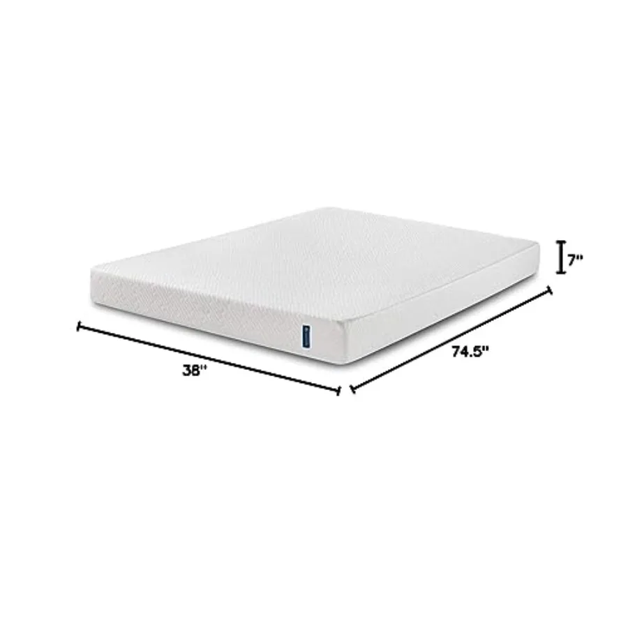 7 inch Cooling Gel Memory Foam Mattress Twin Size for Ewe MediumFirm Supportive Sleeping Surface with CertiPurUS Certification