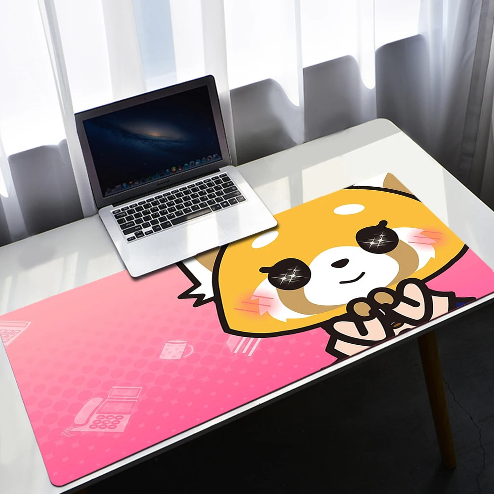 

Mouse Pad Anime Aggretsuko Mousepad Pc Gamer Cabinet Keyboard Desk Mat Mats Gaming Accessories Computer Xxl Large Table Mice Mat