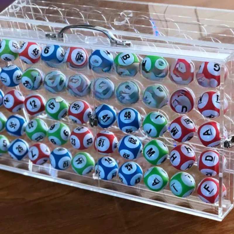 

Table Tennis Box for Lottery Machine Storage Box with Handle 100 Lottery Balls Tender Display Box Thickened