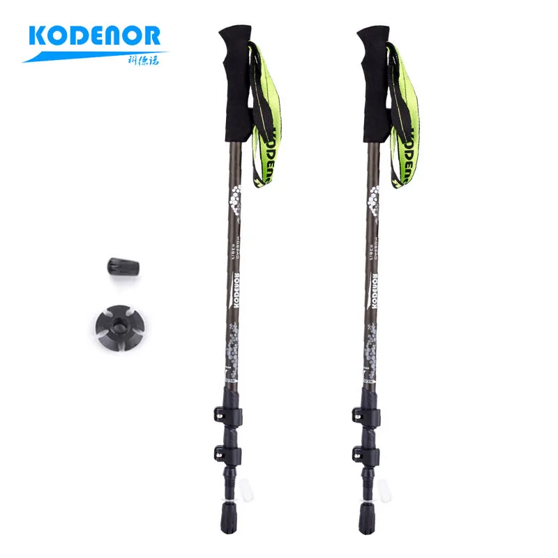 Trekking Pole Trekking Poles Walking Stick 2pcs Walking Stick Carbon Cane 3 Sections 63-135cm EVA Straight Grip Handle Alpenstocks Outdoor Hiking Mountain-climbing