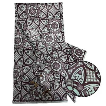 Grand 100% Cotton Print African Wax High Quality Wax Ankara Print Fabric For Sewing 6 yards Women Dress Fabric uni wax HS4 1