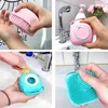 Bath Brush With Hook Soft Silicone Baby Showers Cleaning Mud Dirt Remover Massage Back Scrub Showers Bubble Non-toxic Brushes 2