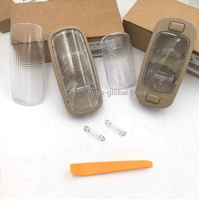 Подходит для старого потолочного абажура Buick GL8, корпус лампы для чтения Luzun, верхний светильник Среднего ряда, потолочная лампа, Прозрачный рифленый лист