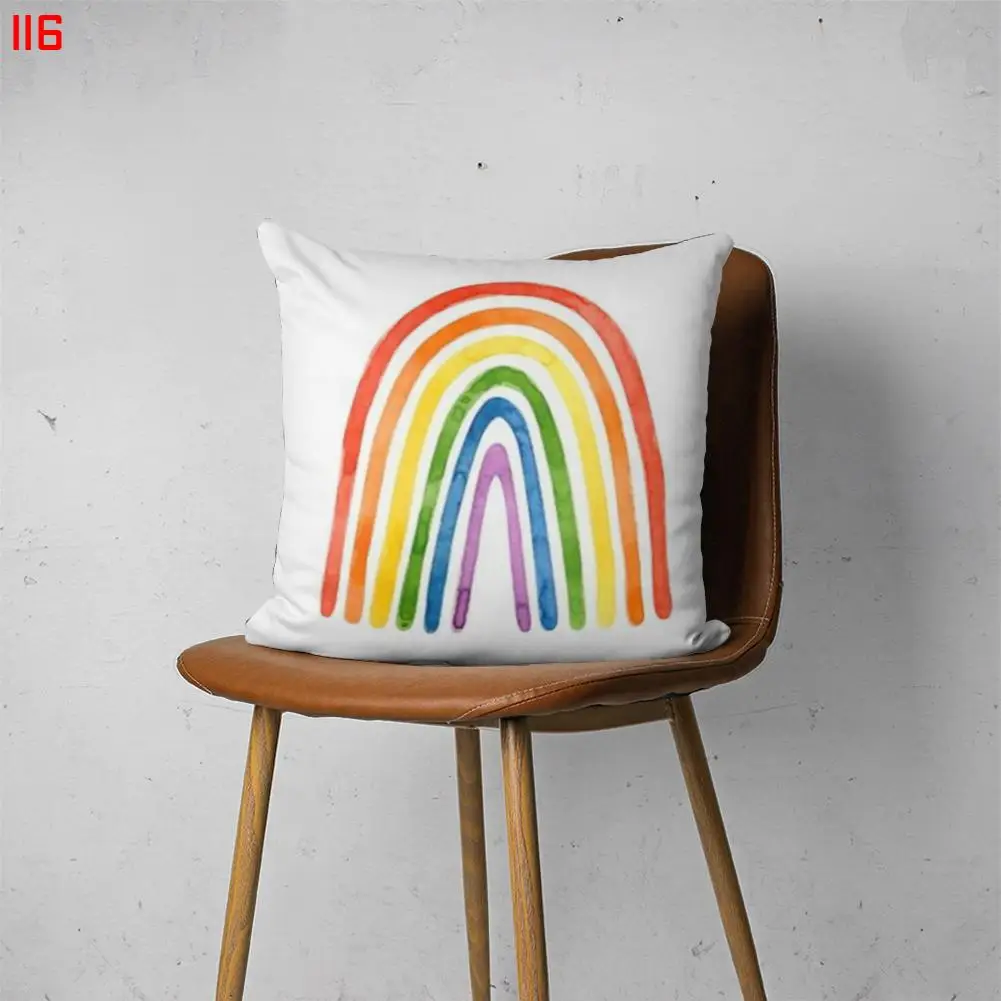 

PRIDE MONTH 00116 Customizable Bedroom Bed Sofa Hotel Car Lumbar Pillow Fashion Decorative Cover