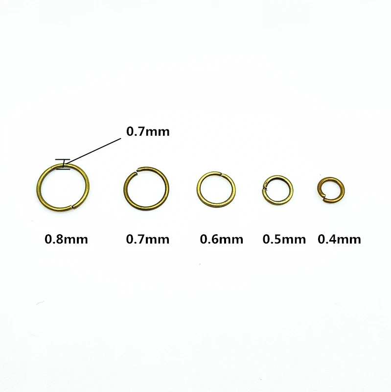 200pcs/lot 4 5 6 7 8 mm Jump Rings Split Rings Connectors for Diy Jewelry Finding Making Accessories Wholesale Supplies