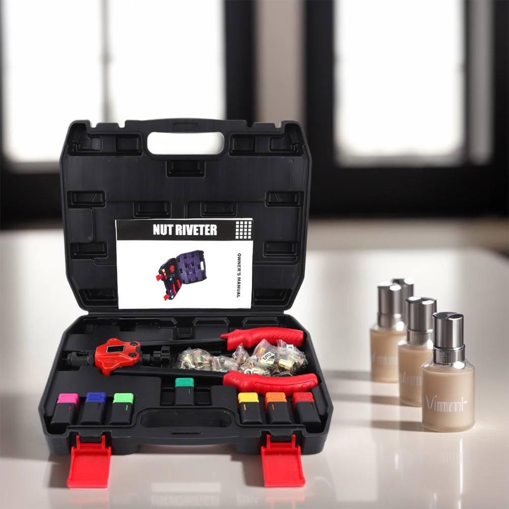 Rivet Nut Tool M3 M4 M5 M6 M8 M10 M12 Hand Riveter Rivnut Tool Kit Hand Threaded Rivet Nut Gun for Sheet Metal & Automotive Work 2