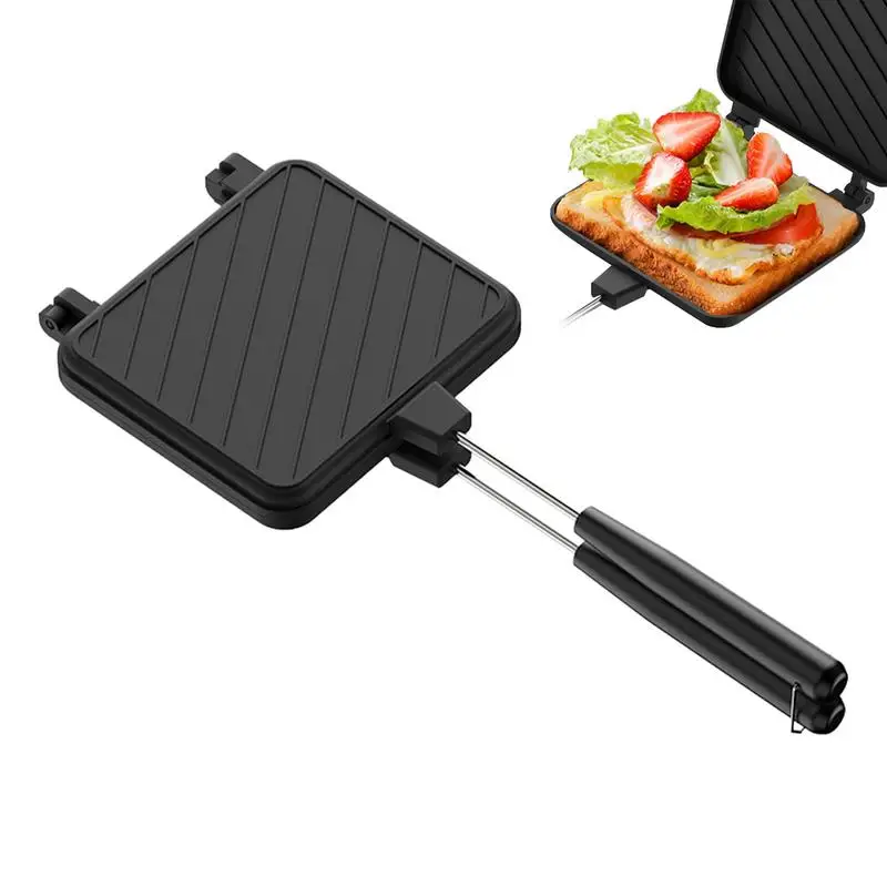 

Press Sandwich Maker Iron Bread Toast Breakfast Machine Waffle Pancake Baking Barbecue Oven Mold Mould for Grill Frying Pan
