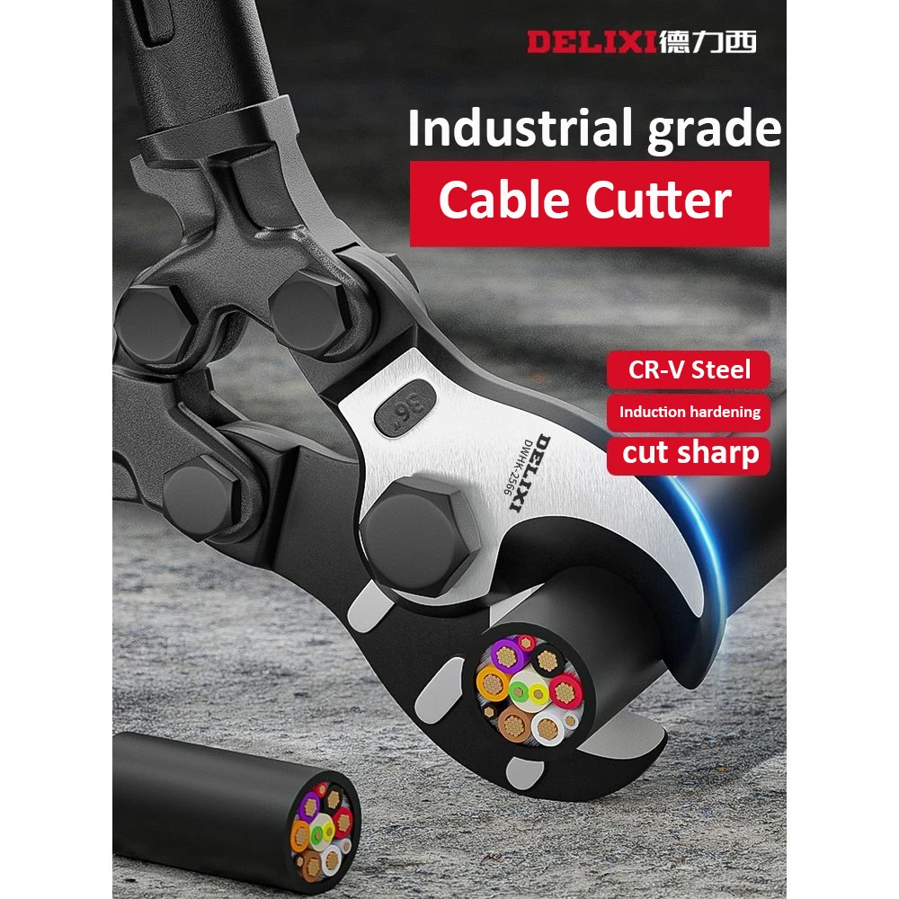 Delixi Elctric Cable Cutter Wire Cutter Scissors Multifunction Ratchet