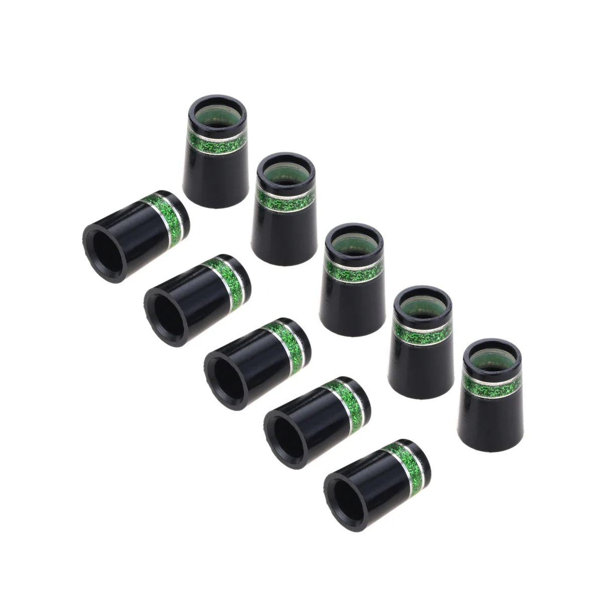 

10 Pcs Golf Sleeve Ferrule for Golf Irons Tip Size 0.370 Plastic Golf Ferrules Club Shafts Accessories,Green