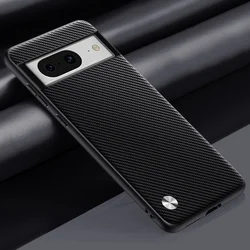 Luxury PU Leather Phone Case with Silicone Protection - Pixel 7 (Matte Black)