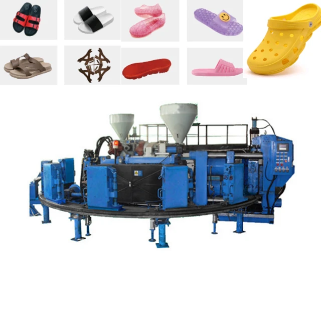 Automatic Rotary Injection Molding Machinery for Making Slipper Sandal  Flip-Flop Shoe in Plastic Rubber PVC Pcu TPR Material - China Injection  Machine, Sport Shoe Making Machine | Made-in-China.com