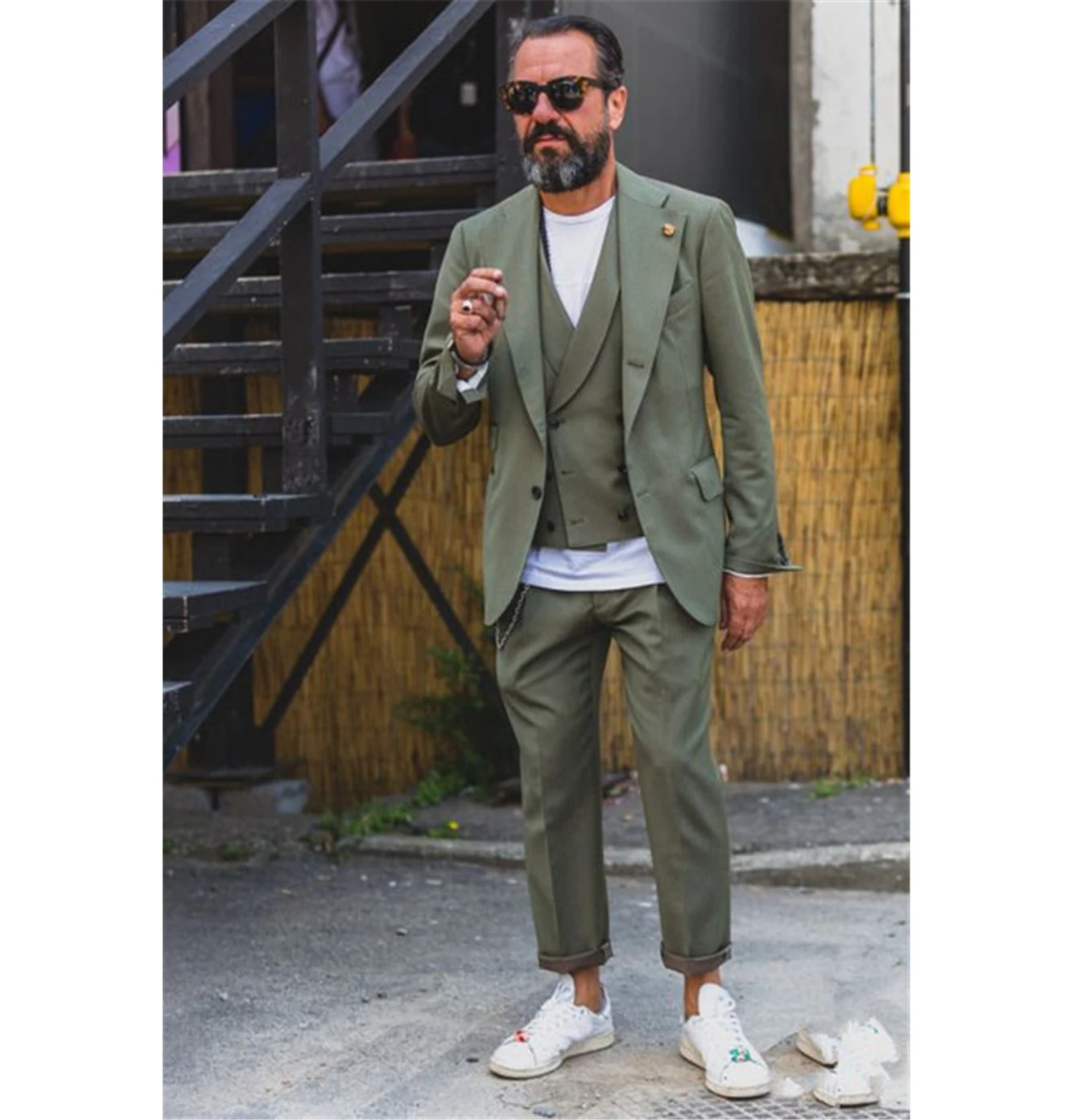 

Business Classic Men Suits 3-Piece Blazer Vest Pants Formal Groom Wedding Costume Homme Slim Fit Daily Tuxedos Wear Outfits