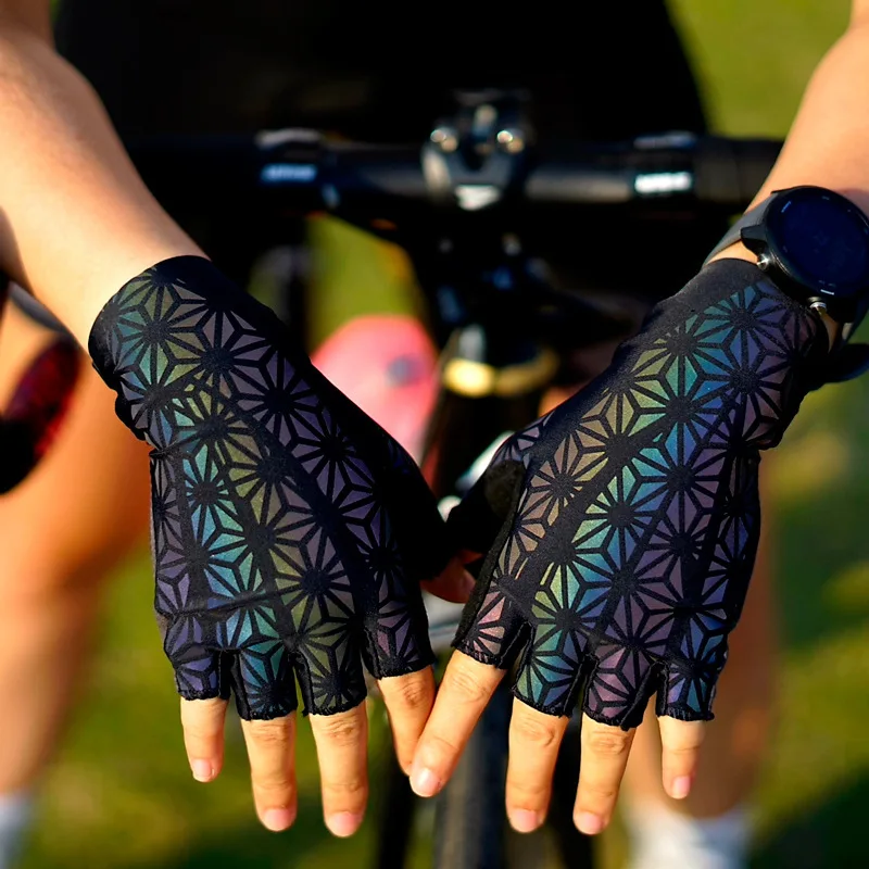 Non-Slip Silicone Cycling Gloves, Mountain Bike Riding Gloves, Gym and Outdoor Sports