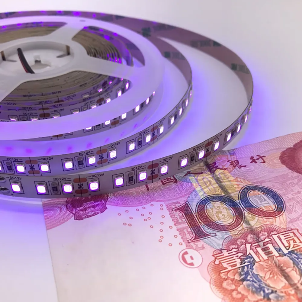 

0.5m 1m 2m 3m 4m 5m SMD 2835 UV Flexible LED Strip light 12V 60leds/m 395-405nm Ultraviolet Waterproof non/IP65 LED Diode Tape
