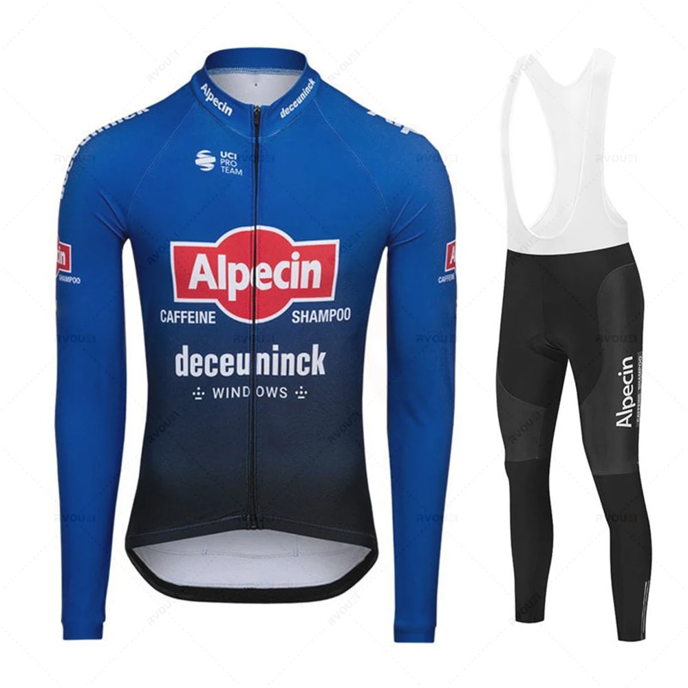 Alpecin Fenix Autumn Team Cycling Jersey 19D Bavaglino Set Mtb Uniforme Abbigliamento Da Bicicletta Quick Dry Bike Clothes Mens Long Ciclismo Wear