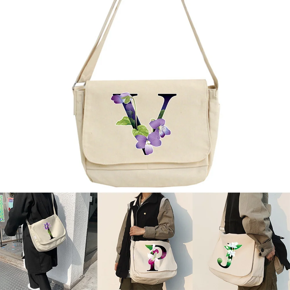 Women Bag Messenger Large Capacity Shoulder Crossbody Bags Initial Name Series Versatile Female