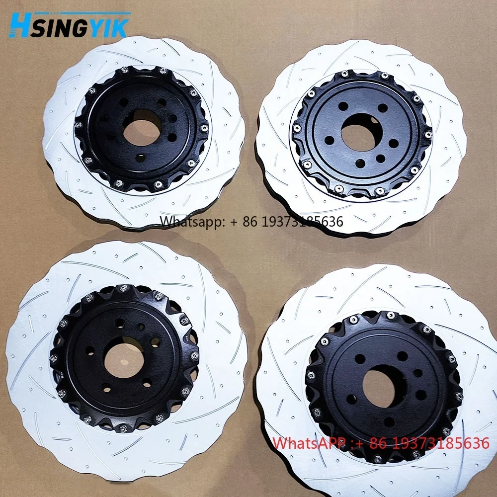 400MM 356MM 390MM 맞춤형 디자인 2피스 웨이브 디자인 로터 브레이크 디스크 (아우디 S6 S7 S8 RS6 RS7 용)