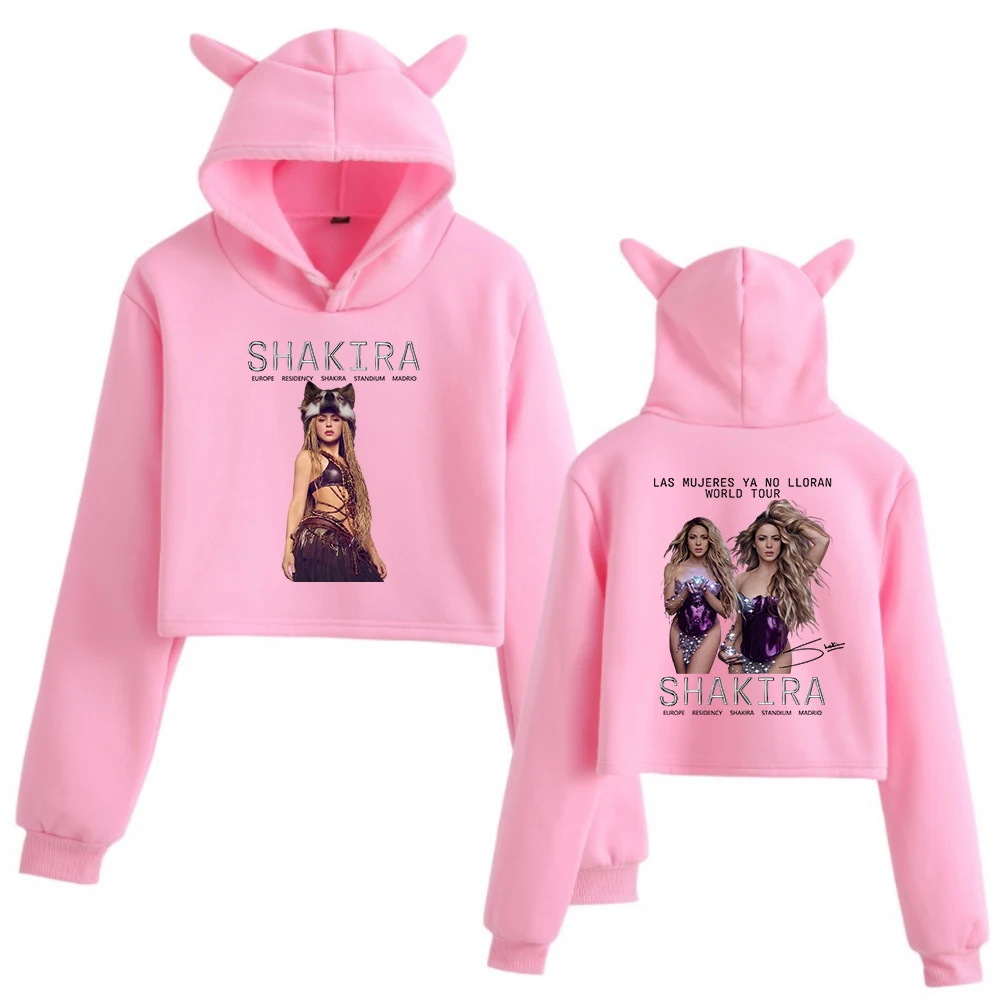Shakira Las Mujeres Ya No Lloran World Tour 2026 Cat Ear Hoodie Women Long Sleeve Girls Fashion Hoodie 3