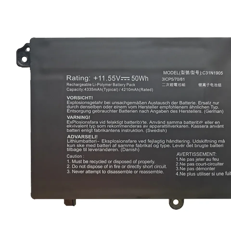 交換用ラップトップバッテリー,asus viobook s14 s15 k533f