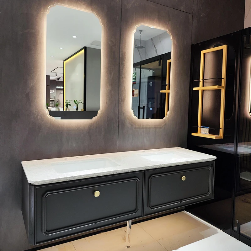 Light Luxury Bathroom Drawer Organizer Sink Designs Standing Mirror Cabinet Vanity Unit Wall Shelves Mobile Bagno Furniture