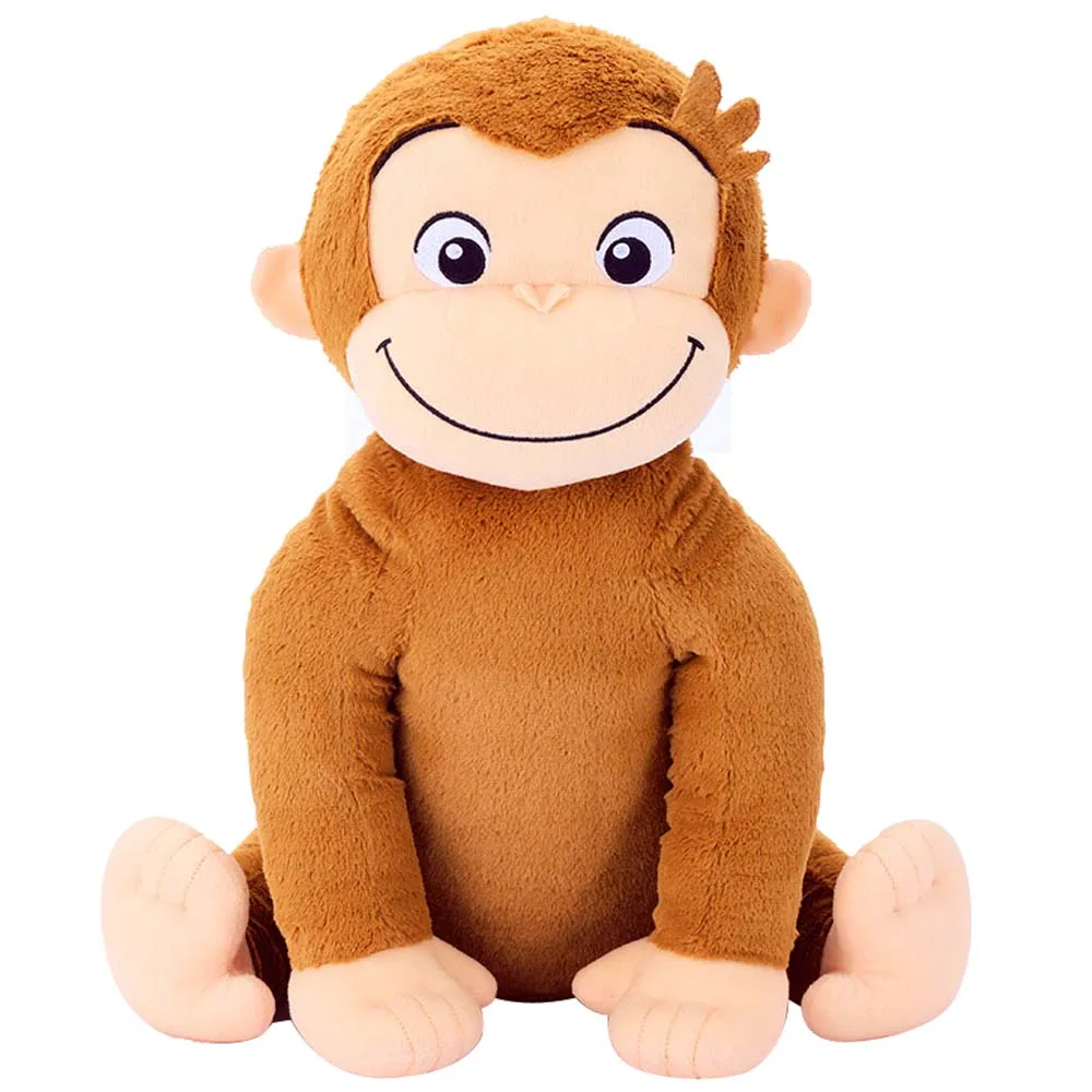 

New Cute Curious George Monkey Sitting Big Plush Pillow Cushion Stuffed Animals Toy Doll 44CM Kids Gifts