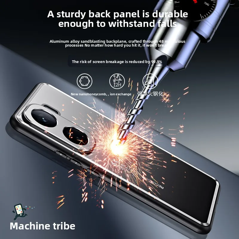 Luxury Anti-Fall Matte Hard Back Case with Camera Protection and Shockproof Design