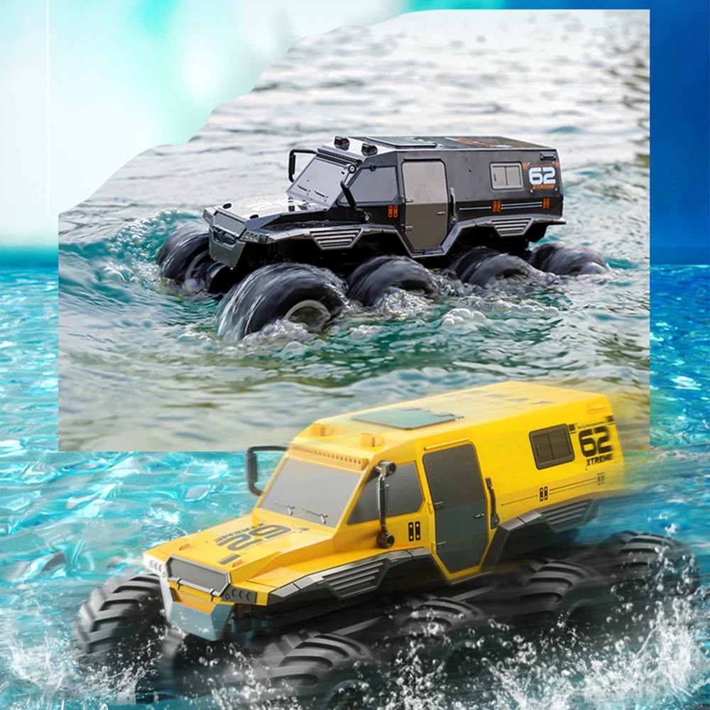 Remote Control Car Waterproof 8 Wheel Drive 2.4G Remote Control Armored  Vehicle Amphibious Off Road Stunt Truck Toy - AliExpress