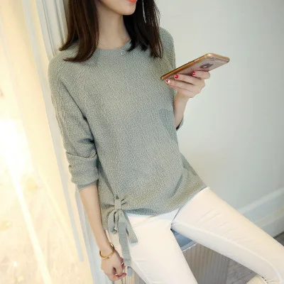 Women's 2021 Winter New Long Sleeve Sweater Knit Women's  gray22 oversized sweaters