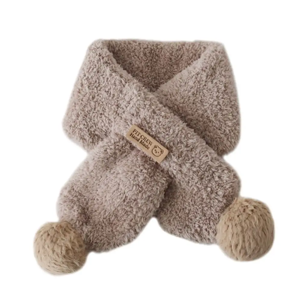 1-5 Years Old Winter Cute Kids Winter Scarf Warm Windproof Children Neck Warmer Soft Cartoon Plush Scarves for Baby Boys Girls