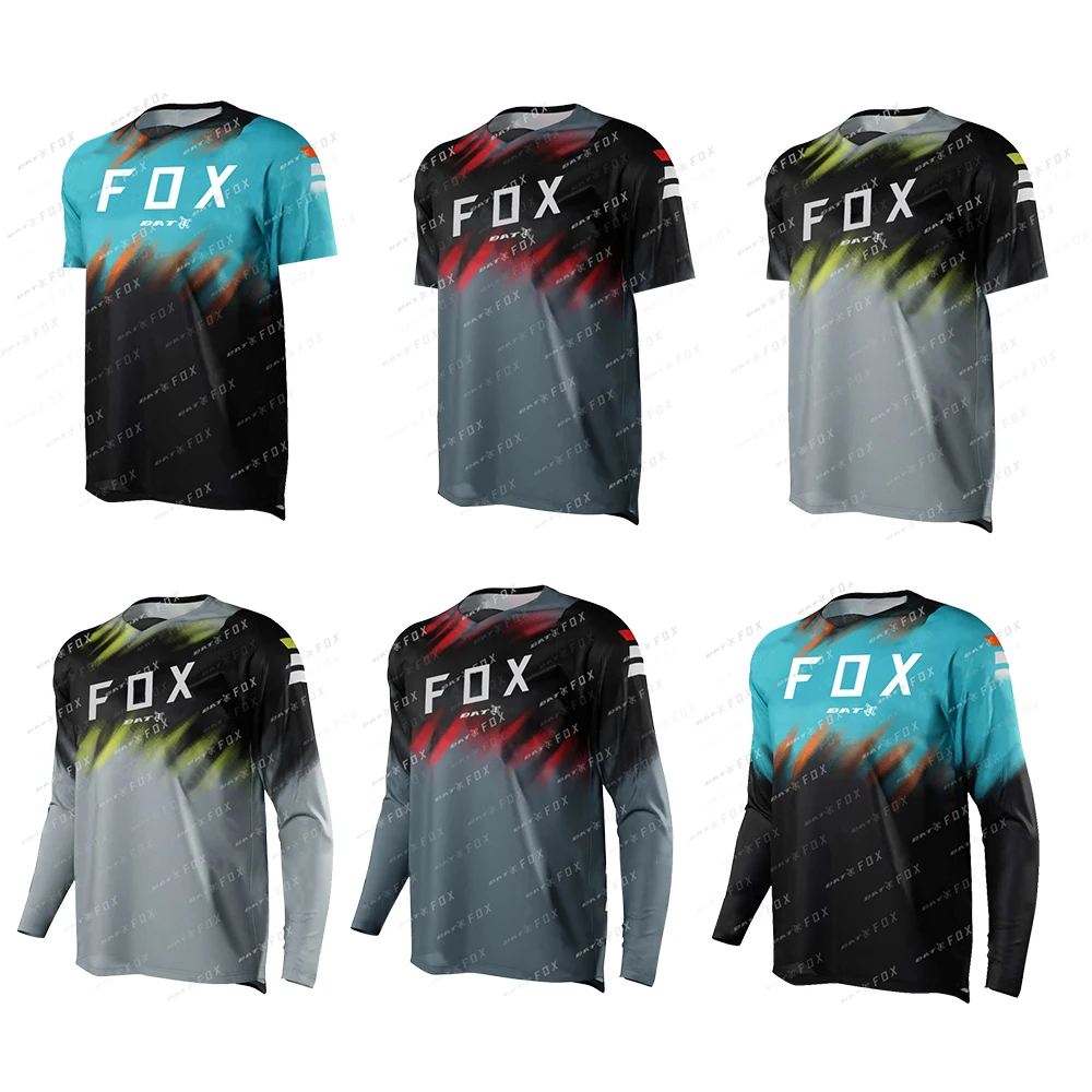 

Men's BAT FOX Motocross Shirt Mountain Bike Jersey Enduro MTB Shirts Quick-Dry Downhill Jersey Maillot Ciclismo Hombre