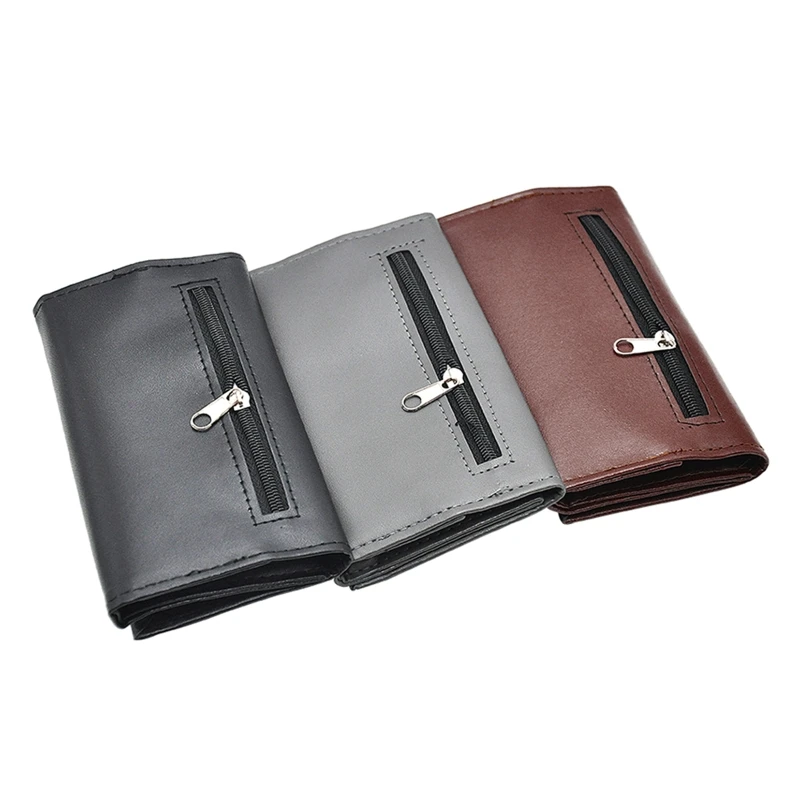 

Portable Artificial Leather for Case Rolling Pipe Storage Bag with Zipper Buckle Cigarette Herb Paper New Dropship