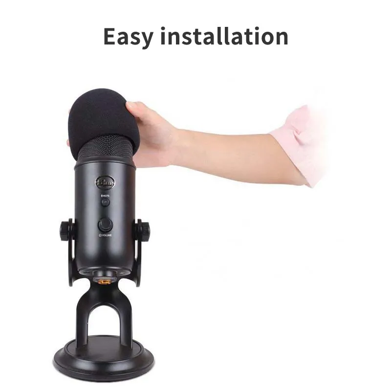 Microphone Cover Microphone Accessories Microphone Windscreen Microphone Pop Filter Foam Microphone Windscreen for Blue Yeti Yeti Pro Condenser Microphone Cover Pop Filter Mic Cover Windshield