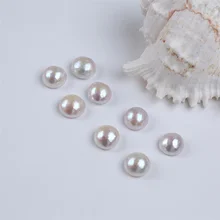  Perfect Natural White 11-13mm Loose Mabe Pearls In Pairs 