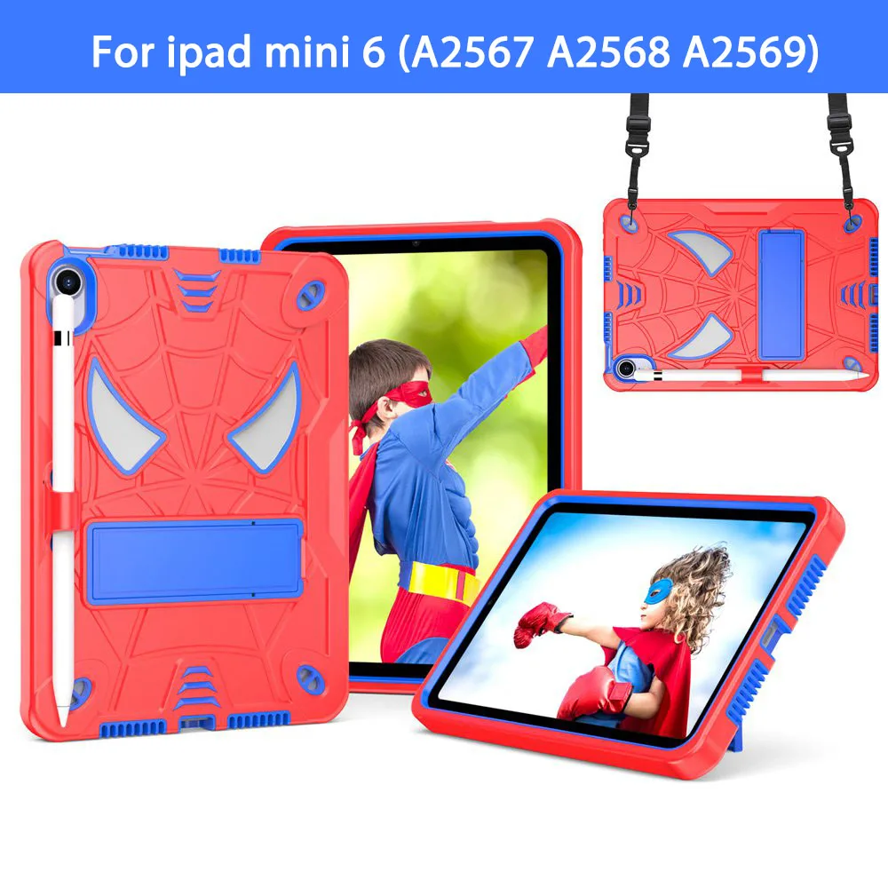 Чехол для iPad mini 6, 8,3 дюйма (2021 дюйма) с номером модели A2567 A2568 A2569, полноразмерный чехол для планшета для детей с подставкой